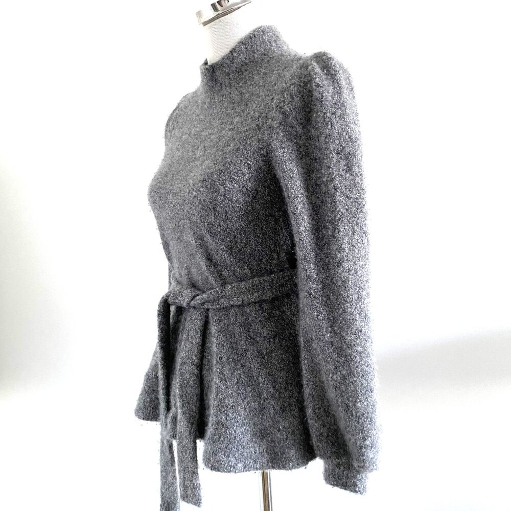 CO Cashmere Mock Neck Sweater Gray - Picture 9 of 11